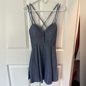 Source Unknown Blue Mini Dress